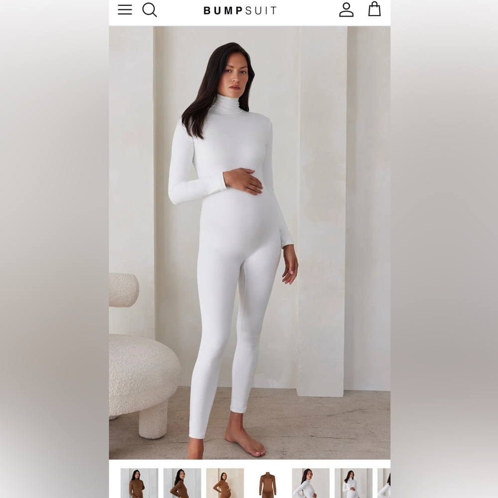 Ivory Bumpsuit, The Penelope in size small